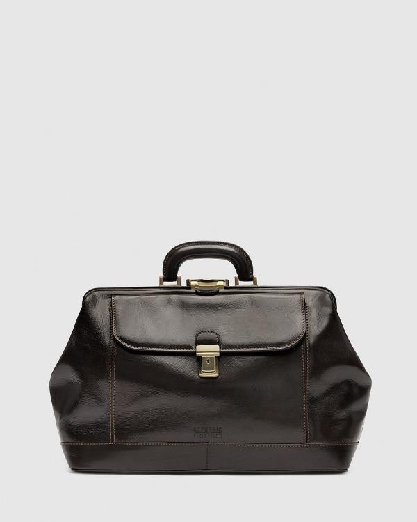 Republic of Florence - Panacea Brown Leather Doctor Bag - Handbags (Brown) Panacea Brown Leather Doctor Bag