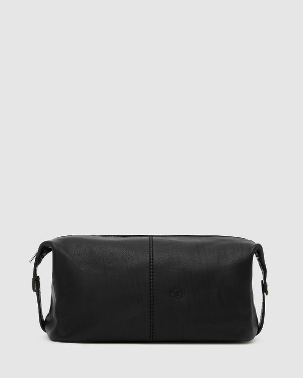 Republic of Florence - Tre Leather Dopp Kit - Beauty (Black) Tre Leather Dopp Kit