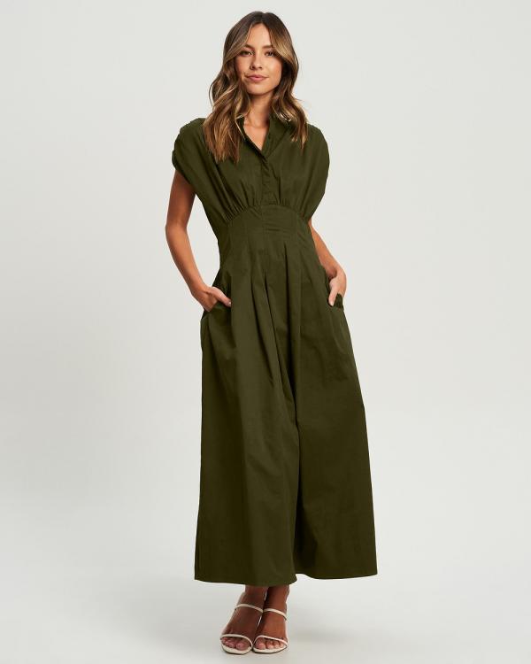 Reux - Easton Midi Dress - Dresses (Olive Green) Easton Midi Dress