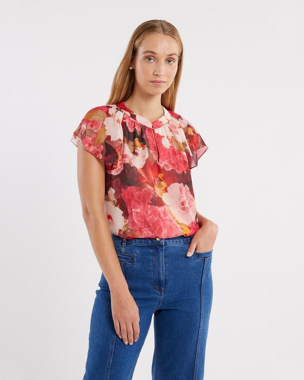 Review - Canvas Bloom Blouse - Tops (MULTI) Canvas Bloom Blouse
