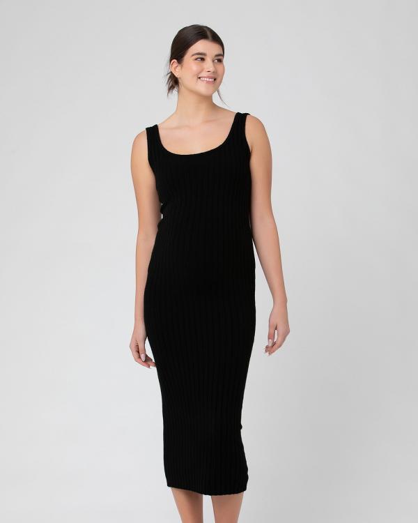 Ripe Maternity - Faye Rib Knit Dress - Bodycon Dresses (Black) Faye Rib Knit Dress