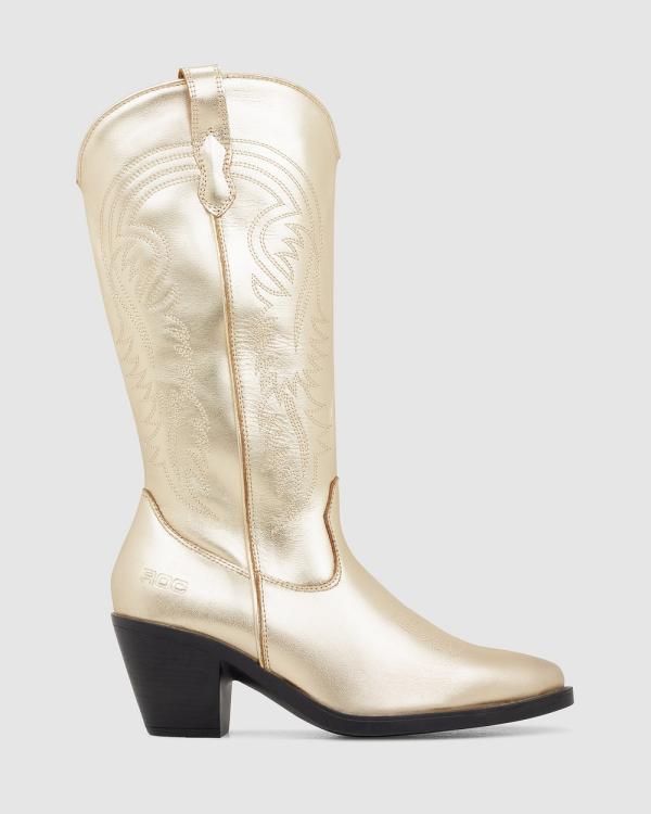 ROC Boots Australia - Gaucho - Mid-low heels (Platinum Metallic) Gaucho