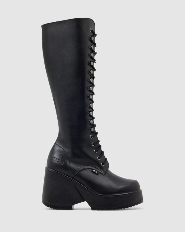 ROC Boots Australia - Phoenix - Wedge Boots (Black) Phoenix