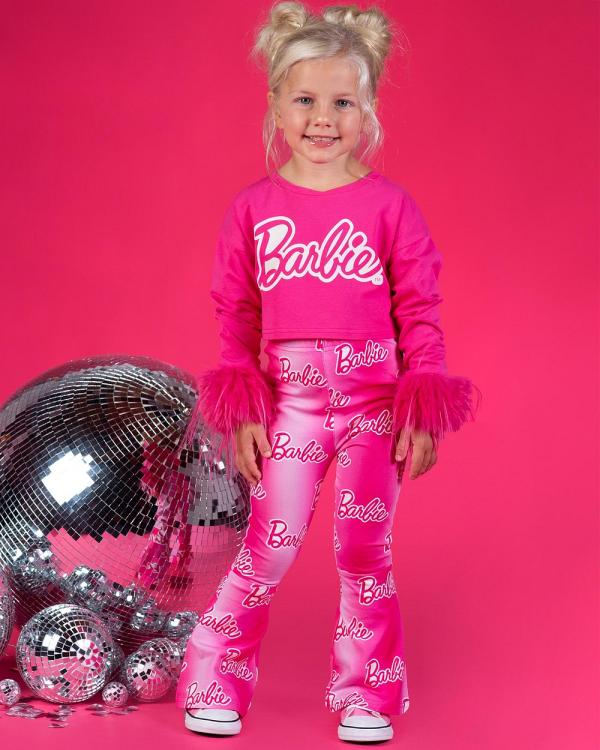 Rock Your Kid - Barbie Icon High Waisted Flares   ICONIC EXCLUSIVE   Kids - Pants (Hot Pink) Barbie Icon High Waisted Flares - ICONIC EXCLUSIVE - Kids