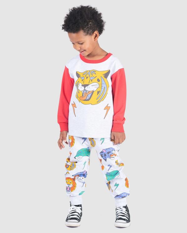 Rock Your Kid - Electric Marle Trackpants   Kids - Pants (Grey Marle) Electric Marle Trackpants - Kids