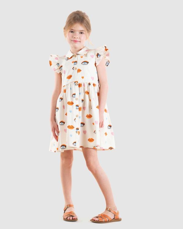 Rock Your Kid - Eye See You Dress   Kids - Printed Dresses (Multi) Eye See You Dress - Kids