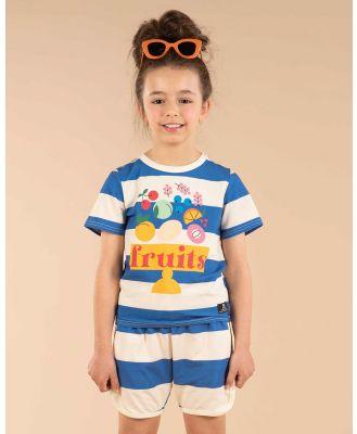 Rock Your Kid - Fruits T Shirt   Kids Teens - T-Shirts & Singlets (Blue & Cream Stripe) Fruits T-Shirt - Kids-Teens