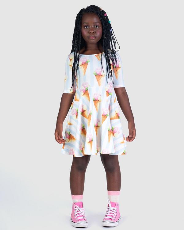 Rock Your Kid - Gelato Dreams Mabel Waisted Dress   Kids - Printed Dresses (Multi) Gelato Dreams Mabel Waisted Dress - Kids