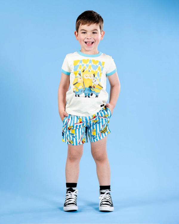 Rock Your Kid - Minions Surfs Up Boardshorts   ICONIC EXCLUSIVE   Kids Teens - Swimwear (Blue) Minions Surfs Up Boardshorts - ICONIC EXCLUSIVE - Kids-Teens