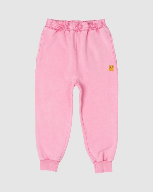 Rock Your Kid - Pink Washed Track Pants   Kids - Pants (Pink Wash) Pink Washed Track Pants - Kids