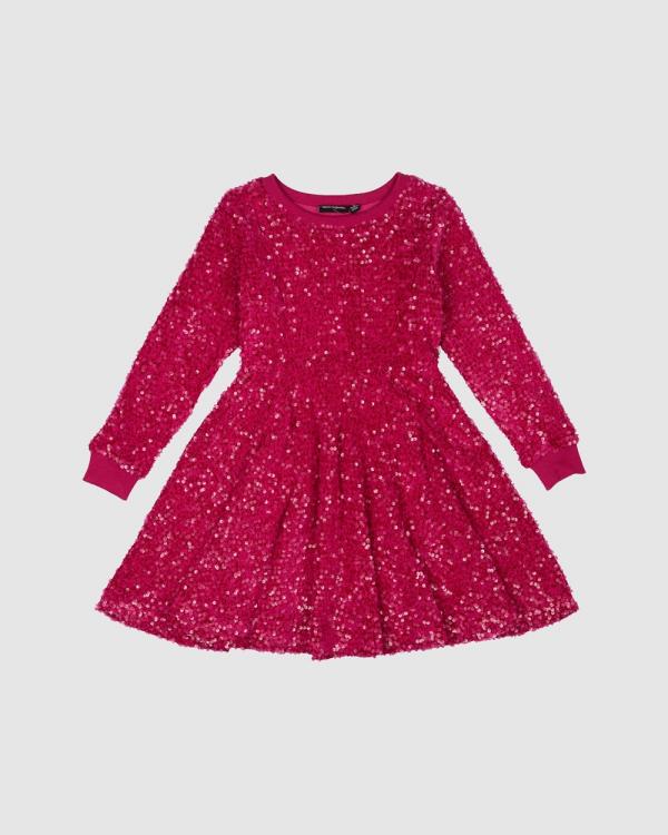Rock Your Kid - Sequin Waisted Dress   Kids Teens - Dresses (Hot Pink) Sequin Waisted Dress - Kids-Teens