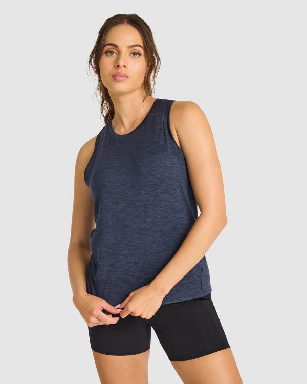 Rockwear - In Motion Active Tank - T-Shirts & Singlets (INDIGO) In Motion Active Tank