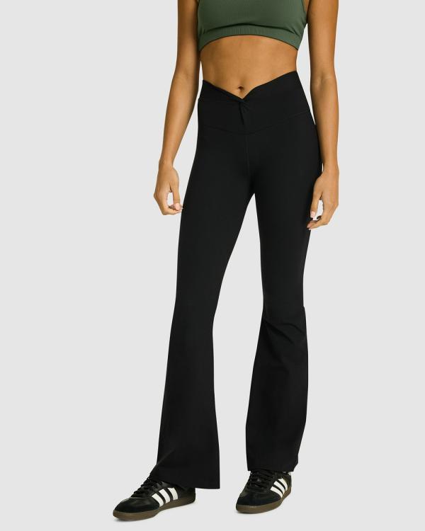 Rockwear - Luxesoft Twist Flared Yoga Pants - Pants (BLACK) Luxesoft Twist Flared Yoga Pants