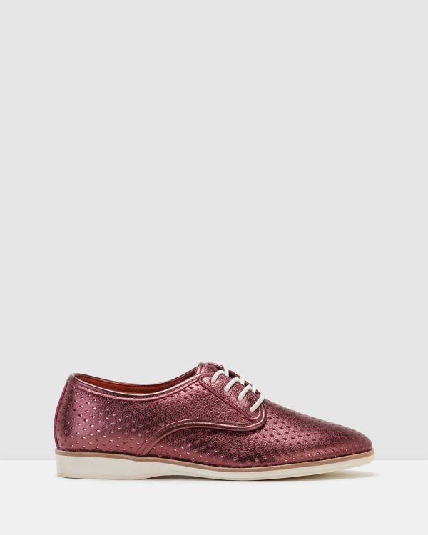 Rollie - Derby Punch Overlay Shoe - Flats (Red) Derby Punch Overlay Shoe