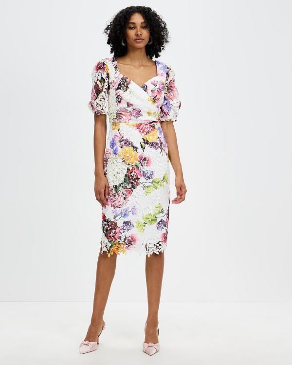 Romance by Honey and Beau - Rose Cross Over Dress - Printed Dresses (Print) Rose Cross Over Dress