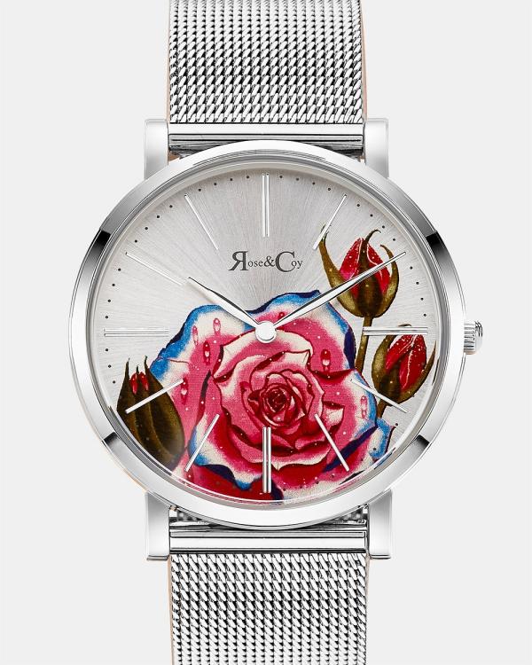 Rose & Coy - Art Series Skull & Rose Watch - Watches (Silver) Art Series Skull & Rose Watch