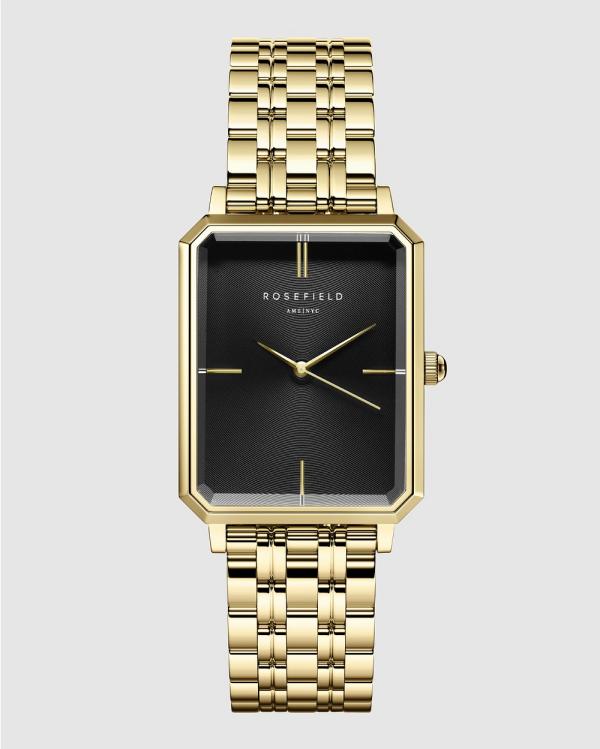 Rosefield - The Octagon   Gold With Black Dial - Watches (Gold) The Octagon - Gold With Black Dial