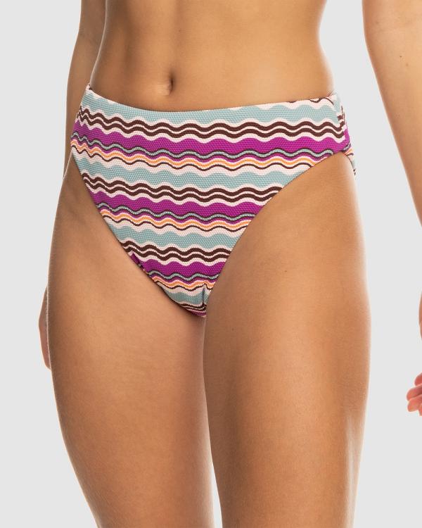 Roxy - Womens Flowy Mood Mid Waist Bikini Bottoms - Bikini Bottoms (PALE DOGWOOD FLOWY MOOD) Womens Flowy Mood Mid Waist Bikini Bottoms