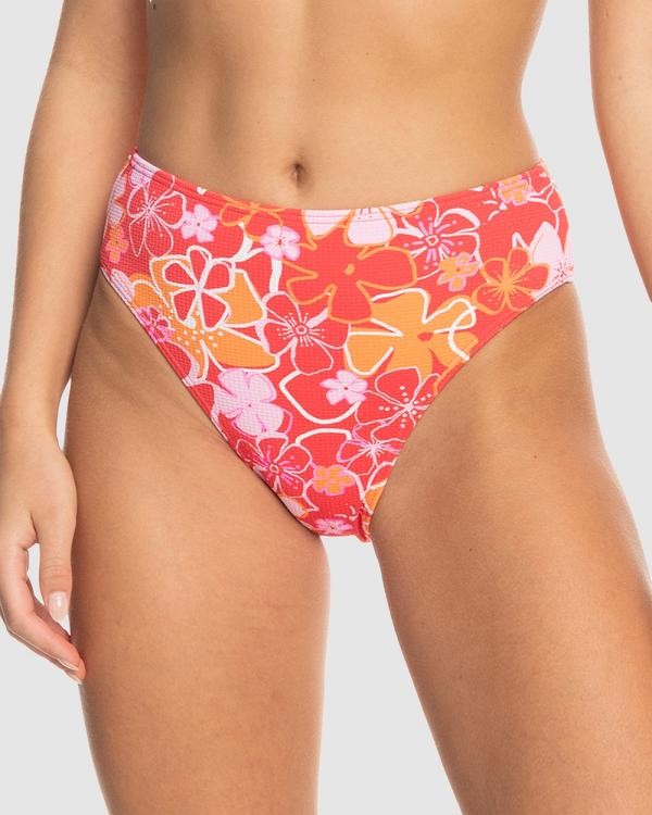 Roxy - Womens Meadow Flowers Moderate Bikini Bottoms - Bikini Bottoms (BITTERSWEET MEADOW FLOWERS) Womens Meadow Flowers Moderate Bikini Bottoms