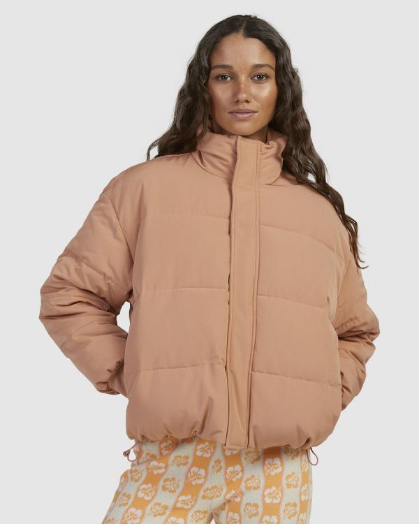 Roxy - Womens New Age Cropped Puffer Jacket - Coats & Jackets (CORK) Womens New Age Cropped Puffer Jacket