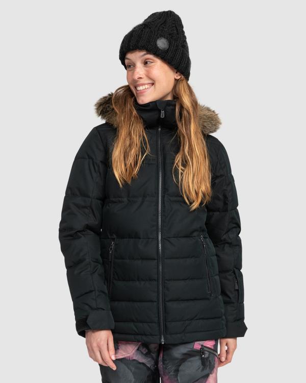 Roxy - Womens Quinn Technical Snow Jacket - Snow Sports (TRUE BLACK) Womens Quinn Technical Snow Jacket