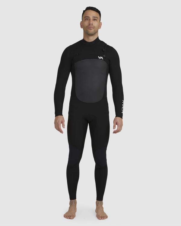 RVCA - 4 3 Balance Chest Zip Fullsuit - Wetsuits (BLACK) 4-3 Balance Chest Zip Fullsuit