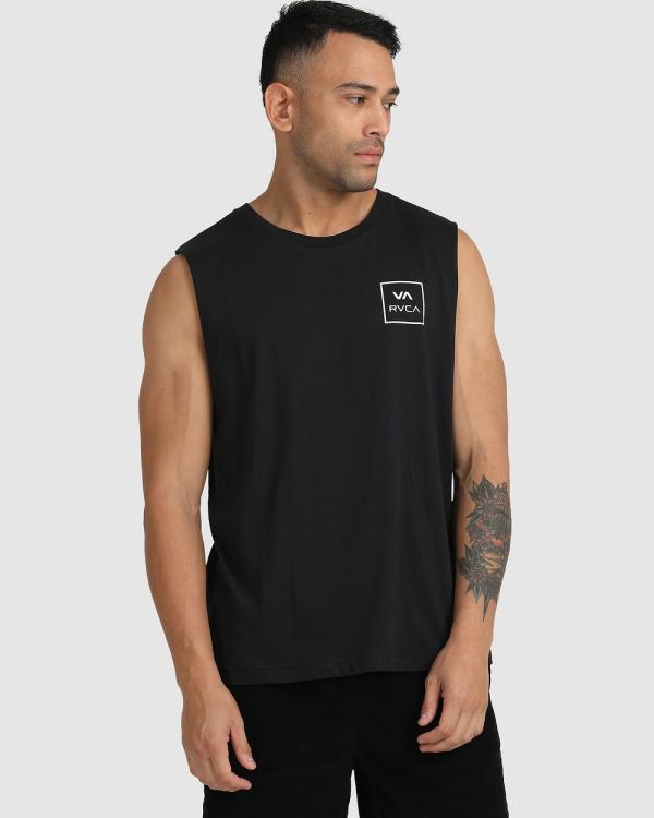 RVCA - Va All The Ways Muscle Tank Top - T-Shirts & Singlets (BLACK) Va All The Ways Muscle Tank Top