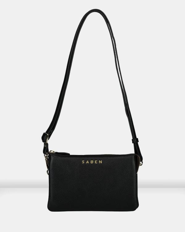 Saben - Tilly Cross body Small Leather Bag - Clutches (Black) Tilly Cross-body Small Leather Bag