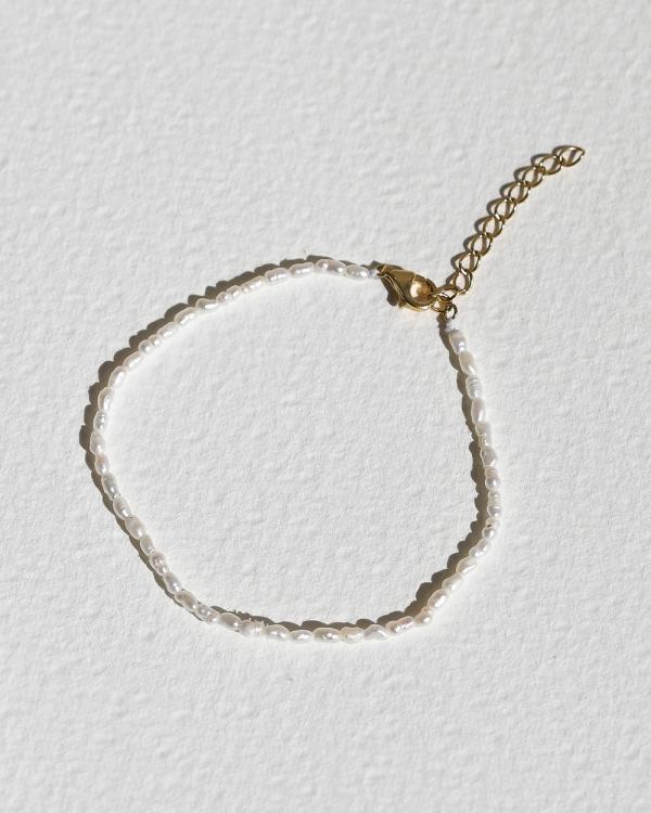 SAINT VALENTINE - Fine Pearl Bracelet   Gold - Jewellery (Gold) Fine Pearl Bracelet - Gold