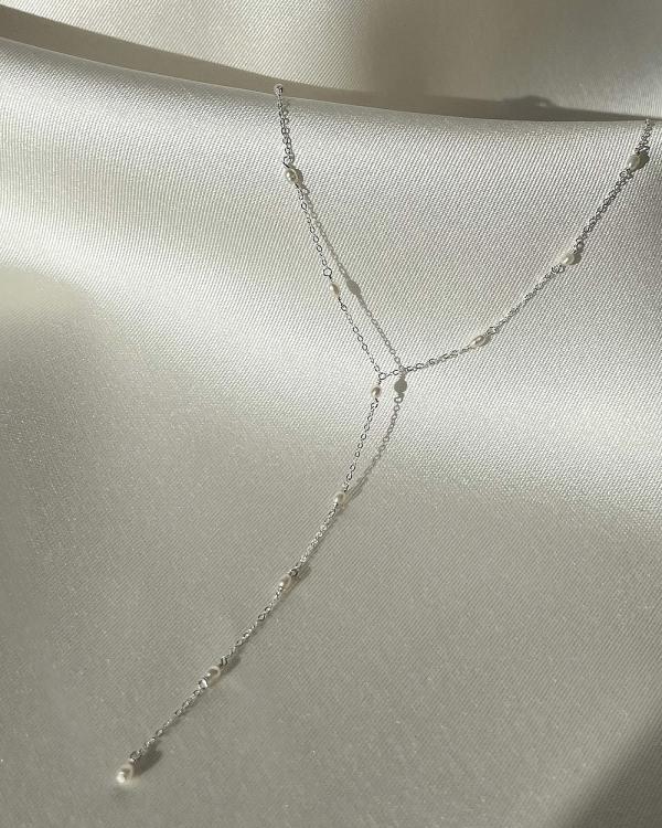 SAINT VALENTINE - Marais Pearl Lariat Necklace   Silver - Jewellery (Silver) Marais Pearl Lariat Necklace - Silver