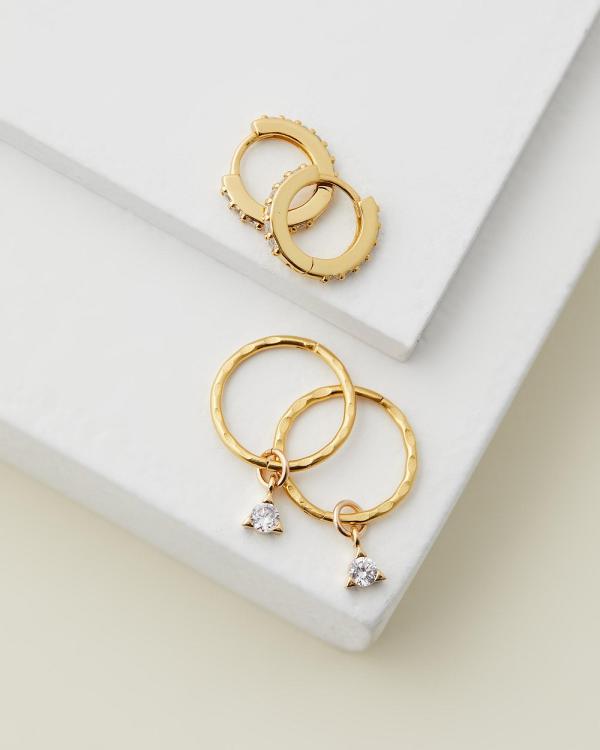 SAINT VALENTINE - The Saint Mini Hoop + Paris Huggie Set   Gold - Jewellery (Gold) The Saint Mini Hoop + Paris Huggie Set - Gold