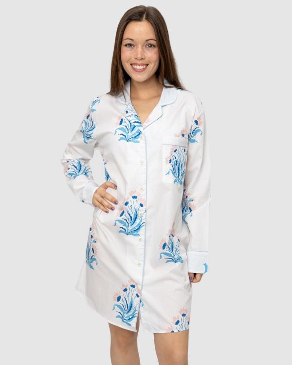 Sant And Abel - Women's Nathan Turner Hillhouse Night Shirt - Sleepwear (Blue) Women's Nathan Turner Hillhouse Night Shirt