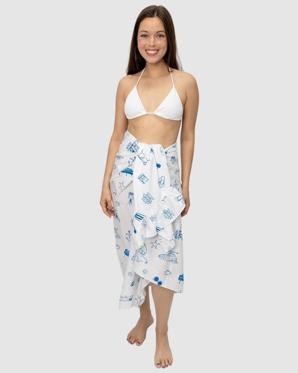 Sant And Abel - Women's Nathan Turner Malibu Sarong - Swimwear (Blue) Women's Nathan Turner Malibu Sarong