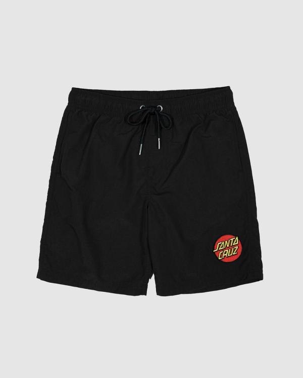 Santa Cruz - Classic Dot Cruzier Shorts   Teens - Shorts (Black) Classic Dot Cruzier Shorts - Teens