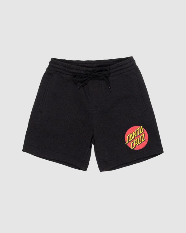 Santa Cruz - Classic Dot Track Shorts   Teens - Shorts (Black) Classic Dot Track Shorts - Teens