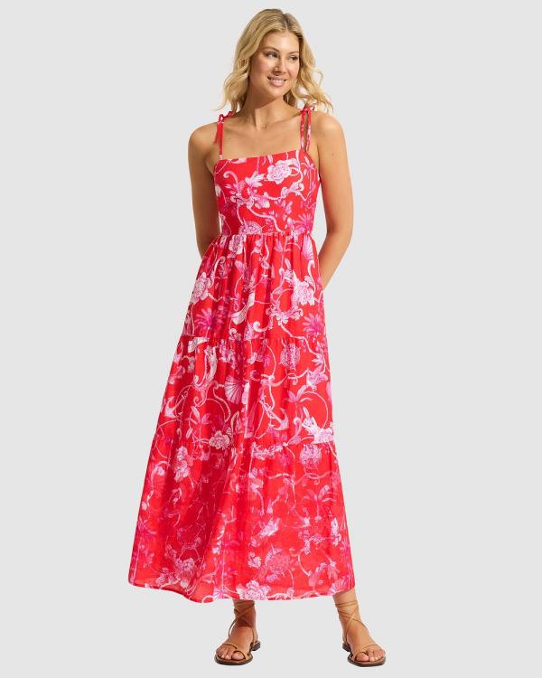 Seafolly - Tiered Maxi Dress - Dresses (Chilli Red) Tiered Maxi Dress