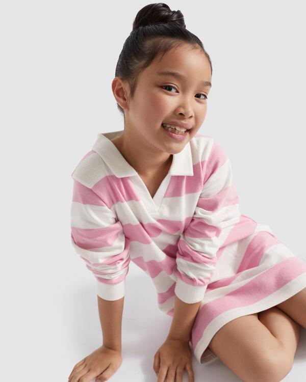 Seed Heritage - Core Rugby Dress - Dresses (Candy Pink Stripe) Core Rugby Dress