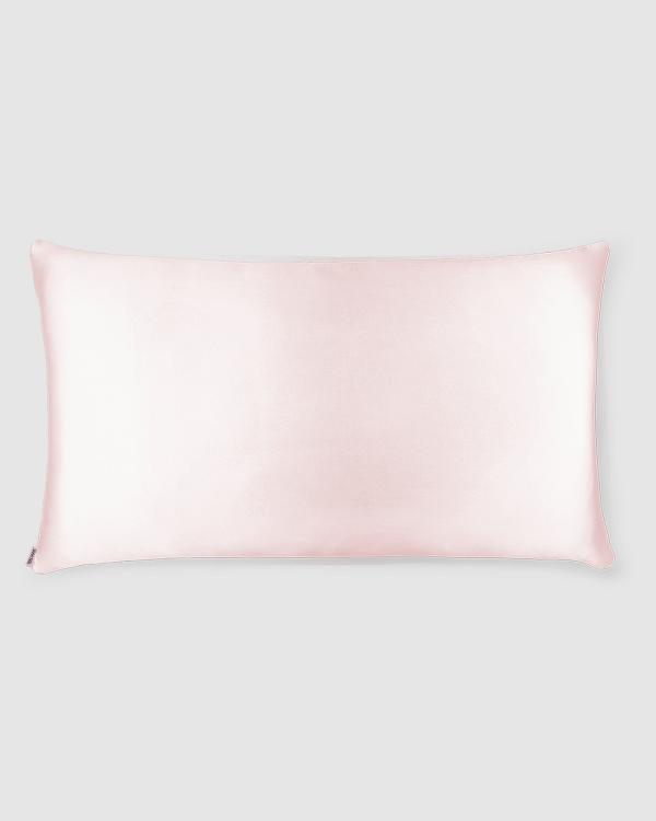 Shhh Silk - Silk Pillowcase   King Size - Sleep (Pink) Silk Pillowcase - King Size