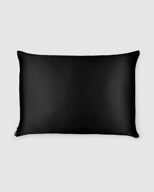 Shhh Silk - Silk Pillowcase   Queen Size - Sleep (Black) Silk Pillowcase - Queen Size