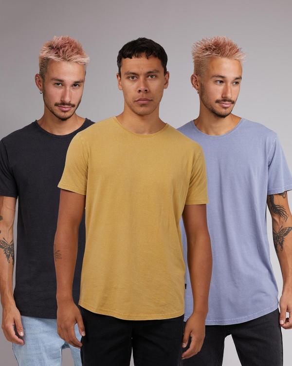 Silent Theory - Acid Tail Tee 3 Pack - T-Shirts & Singlets (Washed Black, Lilac & Mustard) Acid Tail Tee 3-Pack