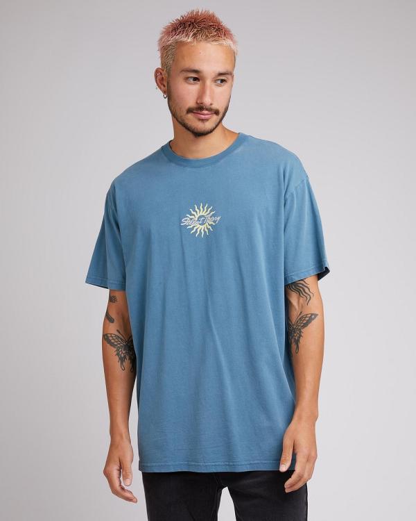 Silent Theory - Sun Rays Tee - Short Sleeve T-Shirts (Ocean Blue) Sun Rays Tee