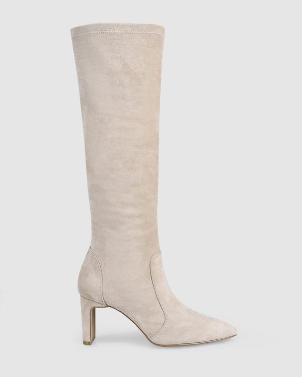 Siren - Bradley Tall Boots - Knee-High Boots (Stone Stretch Microsuede) Bradley Tall Boots