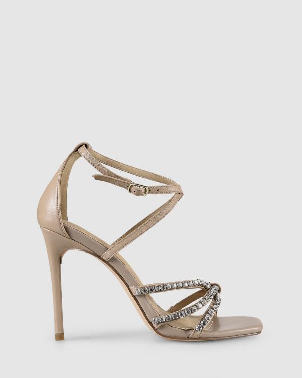 Siren - Dannie Stiletto Heels - Sandals (Nude Leather) Dannie Stiletto Heels