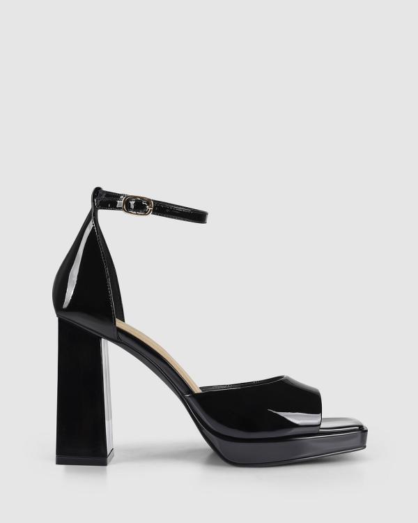Siren - Pascale Platform Heels - Sandals (Black Patent Leather) Pascale Platform Heels