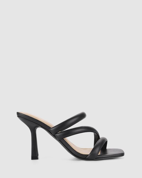 Siren - Spence Heeled Sandals - Heels (Black Leather) Spence Heeled Sandals