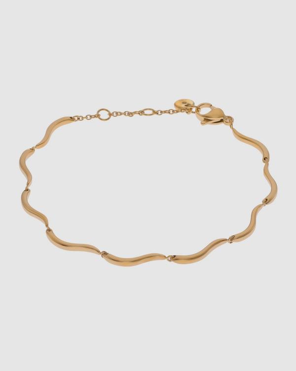 Skagen - Essential Waves Gold Tone Bracelet - Jewellery (Gold) Essential Waves Gold Tone Bracelet