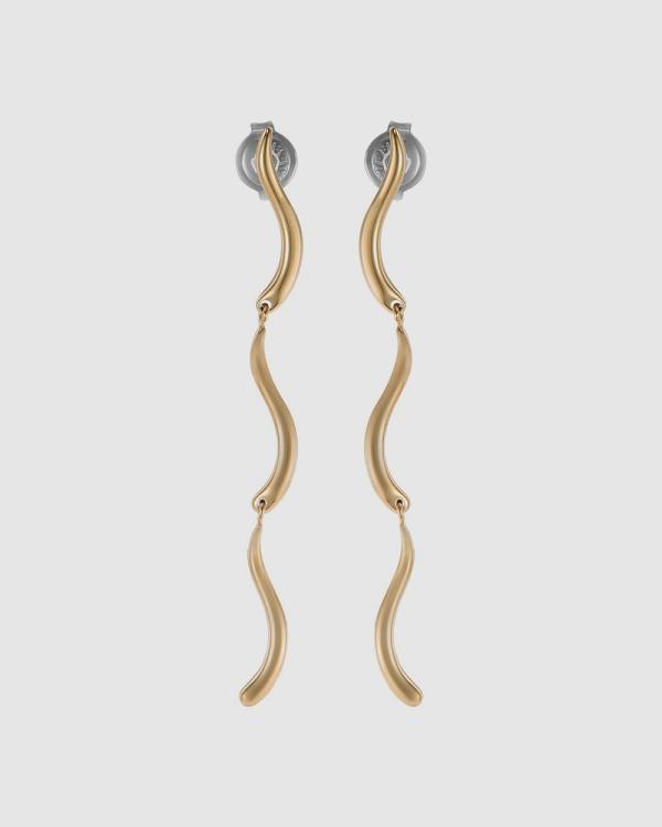 Skagen - Essential Waves Gold Tone Earring - Jewellery (Gold) Essential Waves Gold Tone Earring