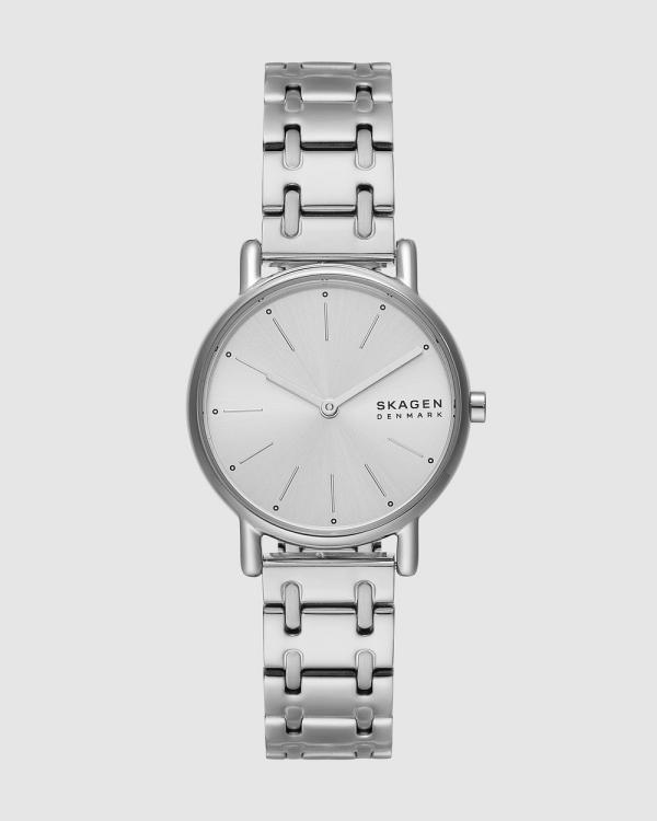 Skagen - Signatur Lille Silver Tone Analogue Watch - Watches (Silver) Signatur Lille Silver Tone Analogue Watch