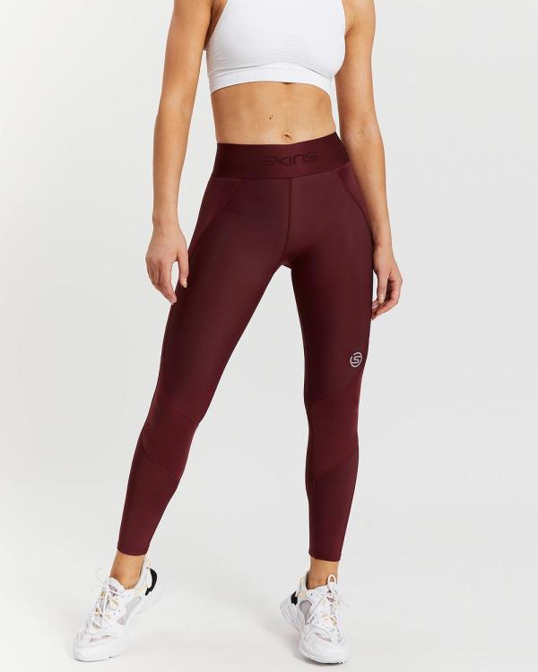 SKINS - SERIES 3 7 8 Tights - all compression (Burgundy) SERIES-3 7-8 Tights