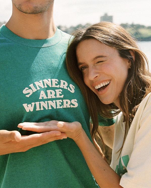 Skwosh - Sinners Are Winners Regular Tee - Short Sleeve T-Shirts (Green) Sinners Are Winners Regular Tee